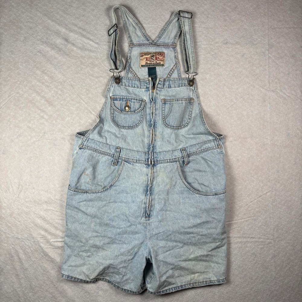 Vintage 90's Light Wash Express Denim Overalls - L